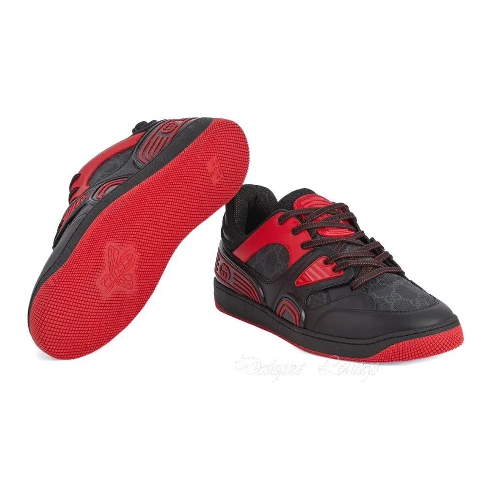 NEW GUCCI Demetra GG Supreme Canvas Basket Low Top Sneakers G 8.5 / US 9